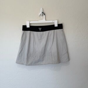TNA Light Gray Circle Skirt with Black Waistband